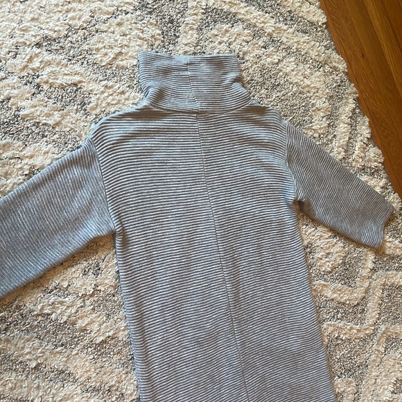 Loft Ribbed Knit 3/4 Sleeve Turtleneck Dress Like New - Picture 7 of 14